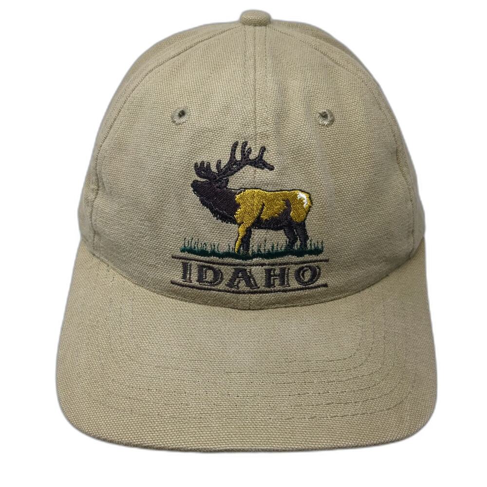 Smith-Western Idaho Elk Brown Baseball Cap One Size Slideback Embroidered Hat